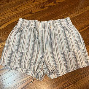 BUNDLE 3/$40 - Cisono - Linen Blend High Rise Shorts [Large]